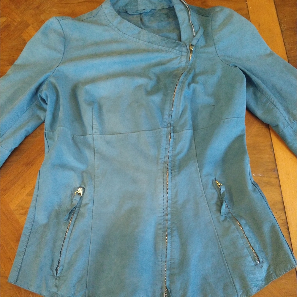 Brogen Blue leather jacket